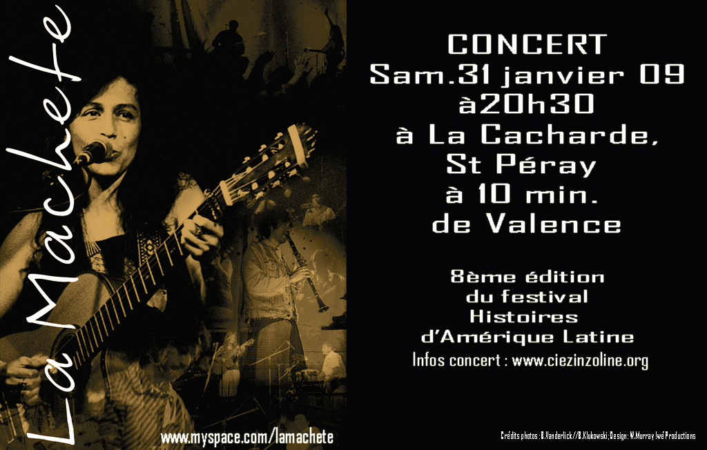 Présentation de la soirée du 31 janvier 2009 à la compagnie Zinzoline par la Machete