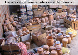 atelier d'un artisan en partie détruit