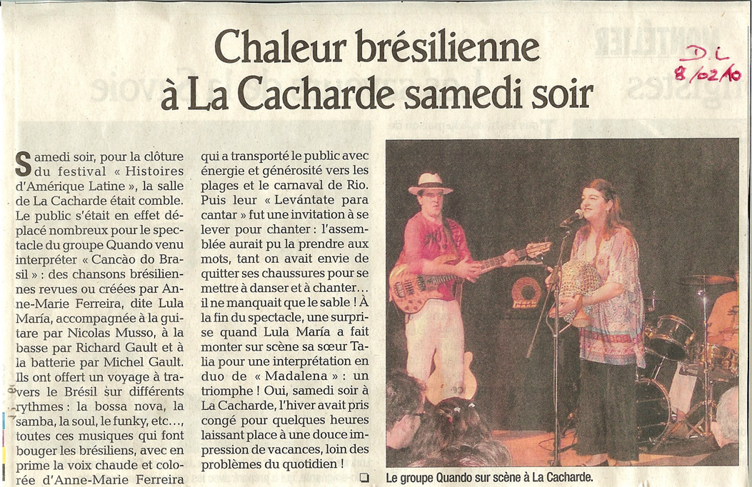 8 eme édition semaine "Histoires d'Amérique latine" de Saint-Péray en ardèche avec l'association Ayllu et Partage sans Frontières - la presse - article 08