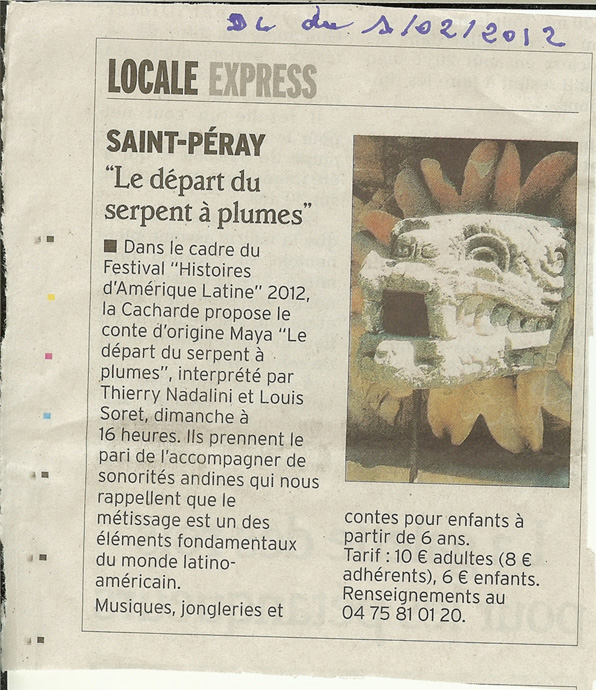 11 eme édition semaine "Histoires d'Amérique latine" de Saint-Péray en ardèche avec l'association Ayllu et Partage sans Frontières - la presse